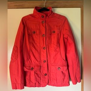 Eddie Bauer Medium Tall Utility Jacket Orange Lightweight